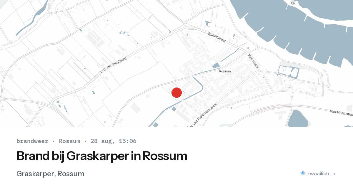Brand bij Graskarper in Rossum — 28 aug 2026