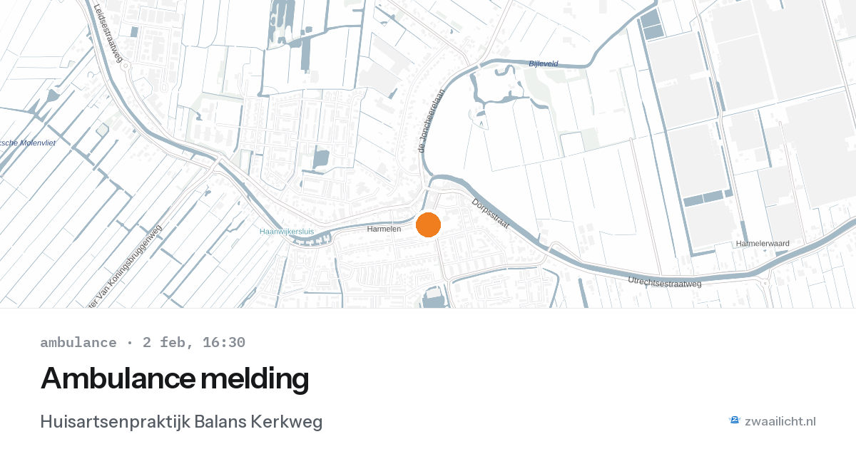 Ambulance melding — 2 feb 2026