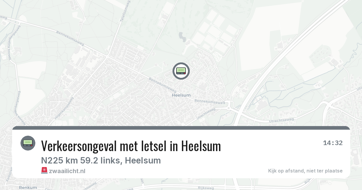 Verkeersongeval met letsel in Heelsum — 24 jun 2026