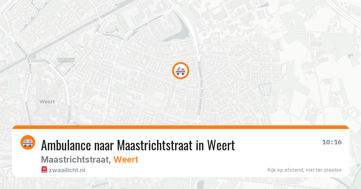 Ambulance naar Maastrichtstraat in Weert — 30 jun 2026