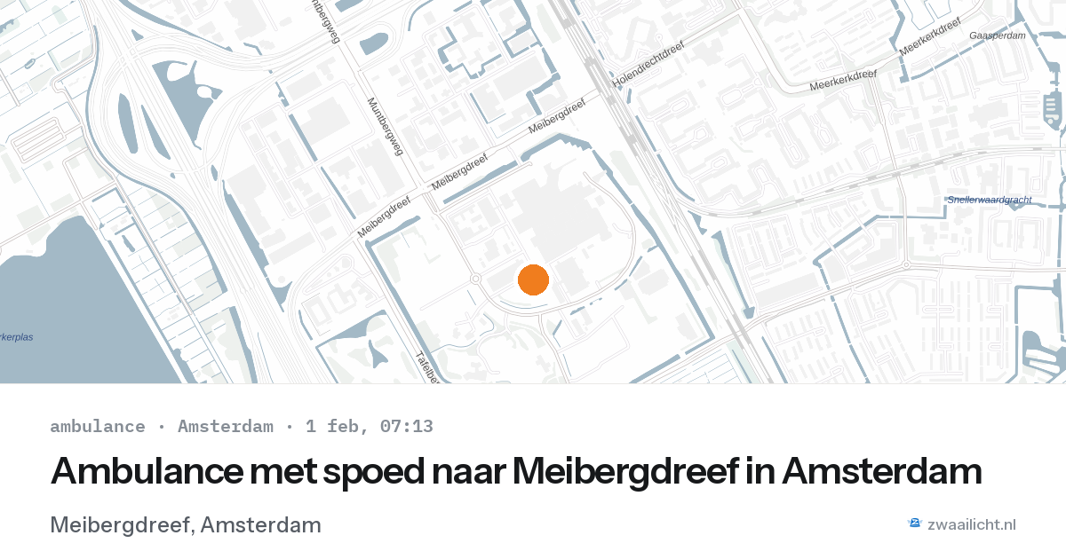 Ambulance met spoed naar Meibergdreef in Amsterdam — 1 feb 2026