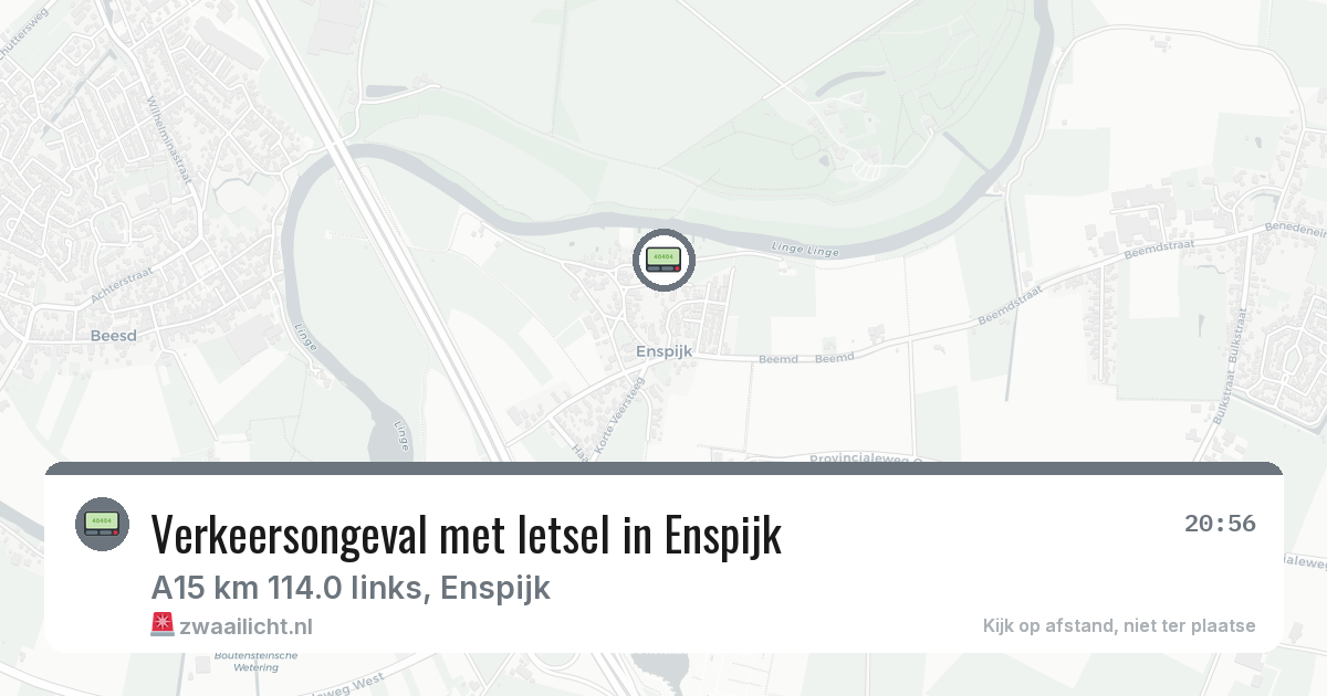 Verkeersongeval met letsel in Enspijk — 12 jun 2026