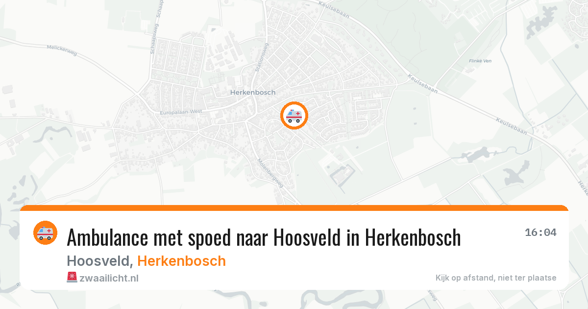 Ambulance met spoed naar Hoosveld in Herkenbosch — 24 mei 2026