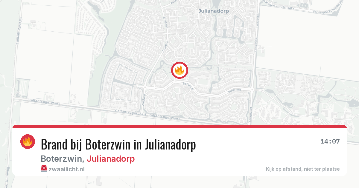 Brand bij Boterzwin in Julianadorp — 20 jun 2026