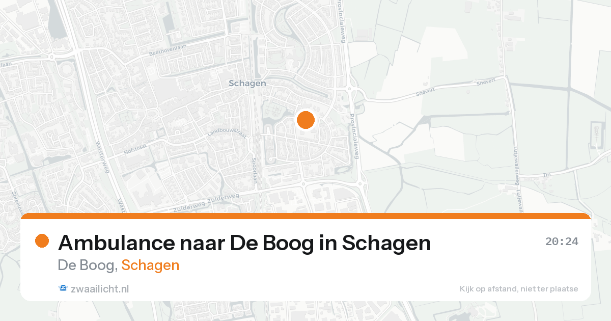 Ambulance naar De Boog in Schagen — 23 aug 2026