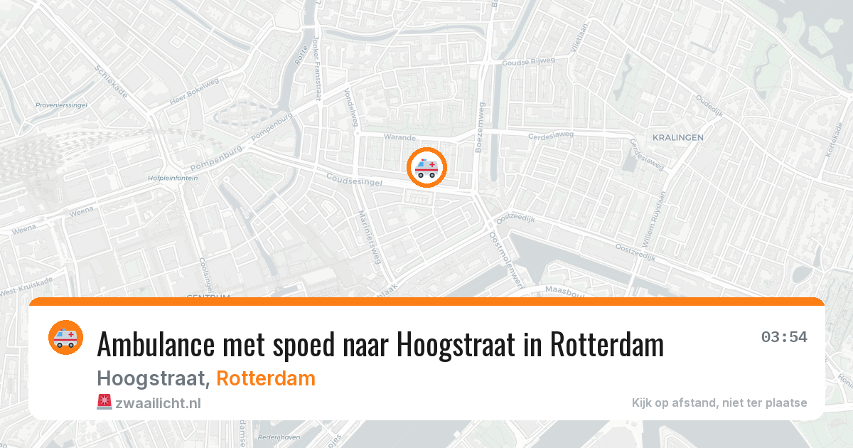 Ambulance met spoed naar Hoogstraat in Rotterdam — 7 mei 2026