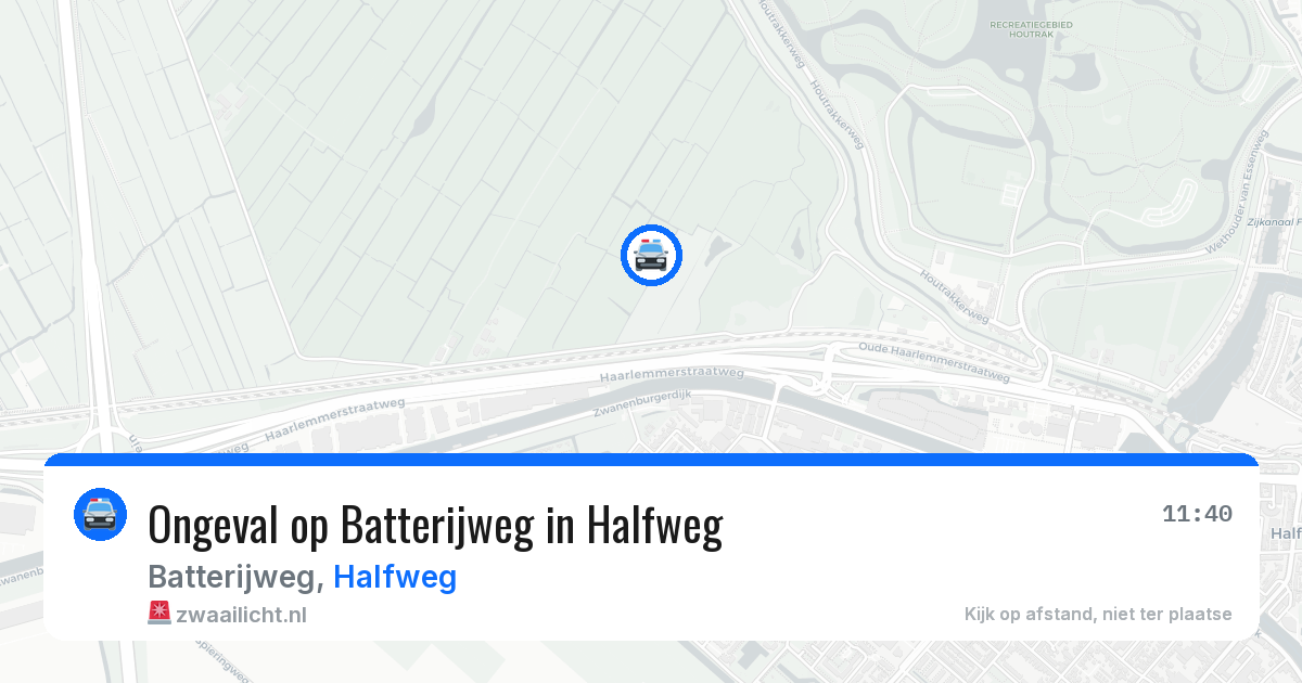 Ongeval op Batterijweg in Halfweg — 25 jun 2026