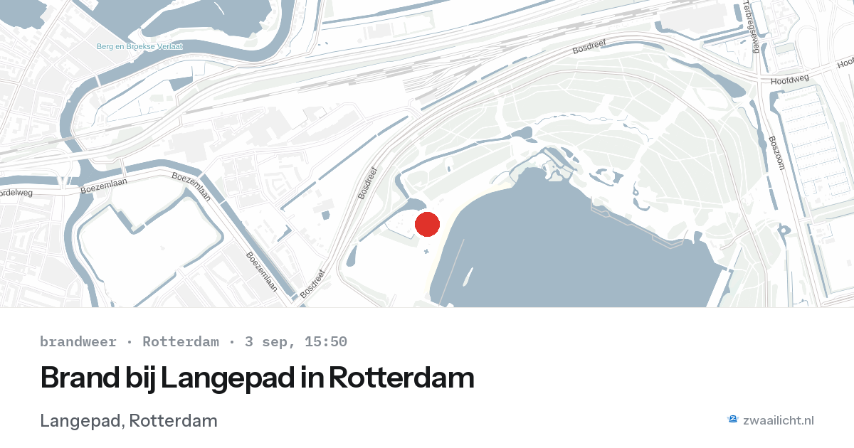 Brand bij Langepad in Rotterdam — 3 sep 2026