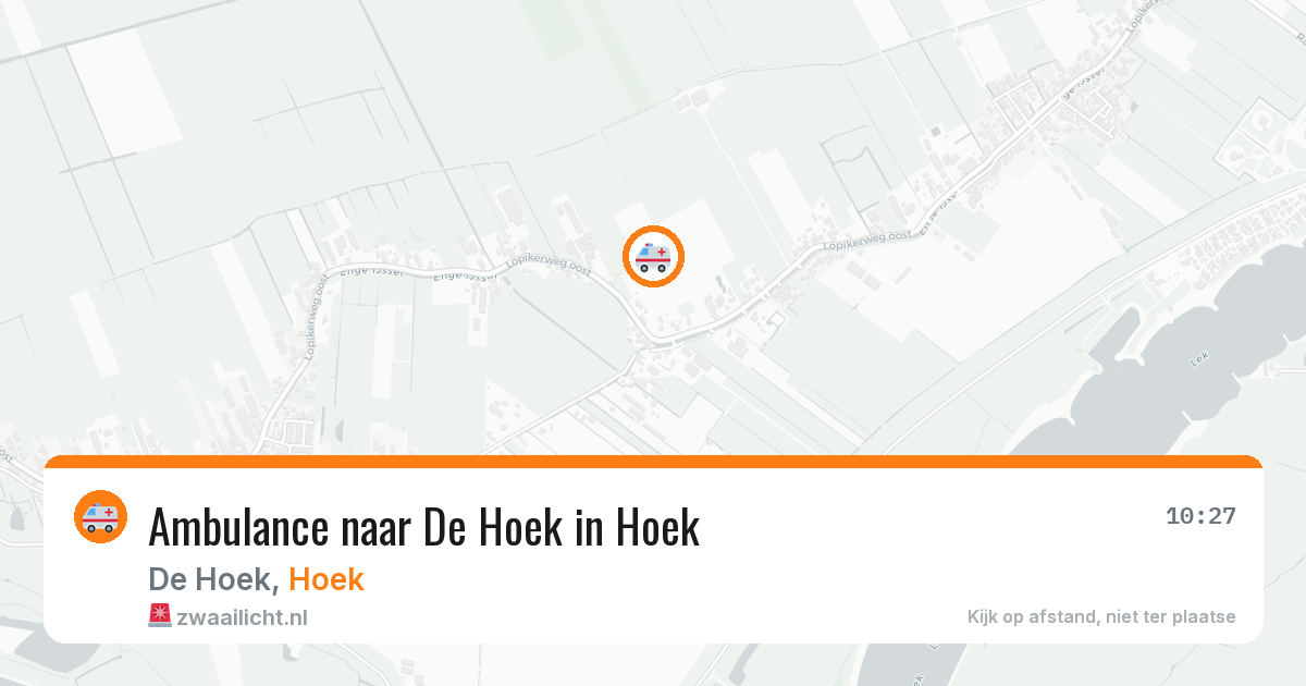 Ambulance naar De Hoek in Hoek — 1 aug 2026