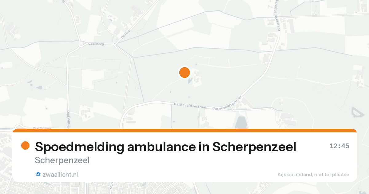 Spoedmelding ambulance in Scherpenzeel — 20 aug 2026
