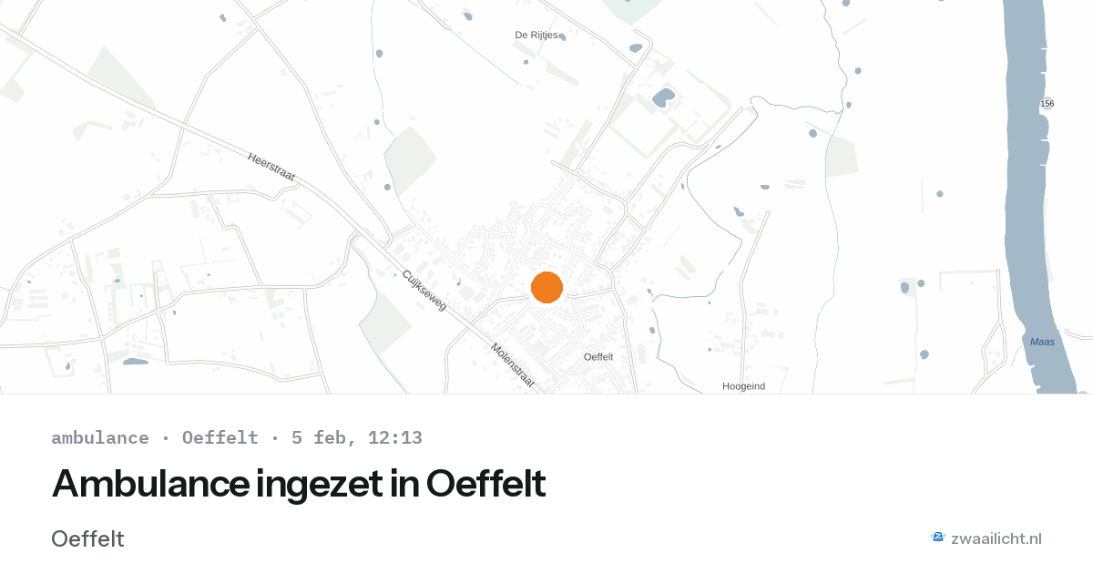 Ambulance ingezet in Oeffelt — 5 feb 2026