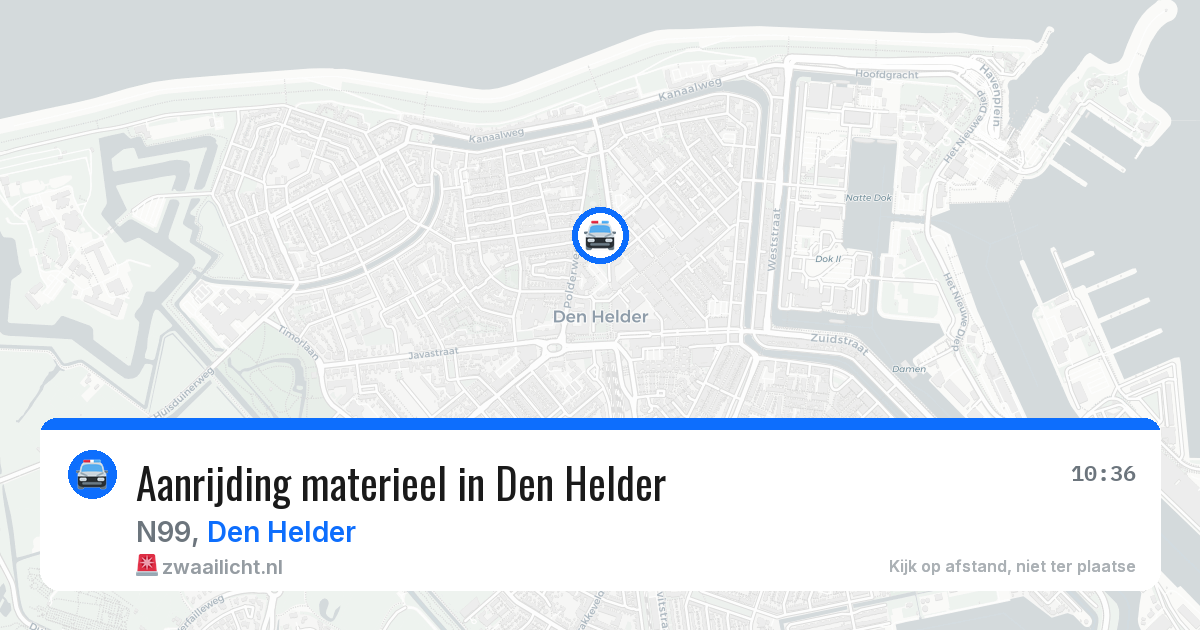 Aanrijding materieel in Den Helder — 23 mrt 2026