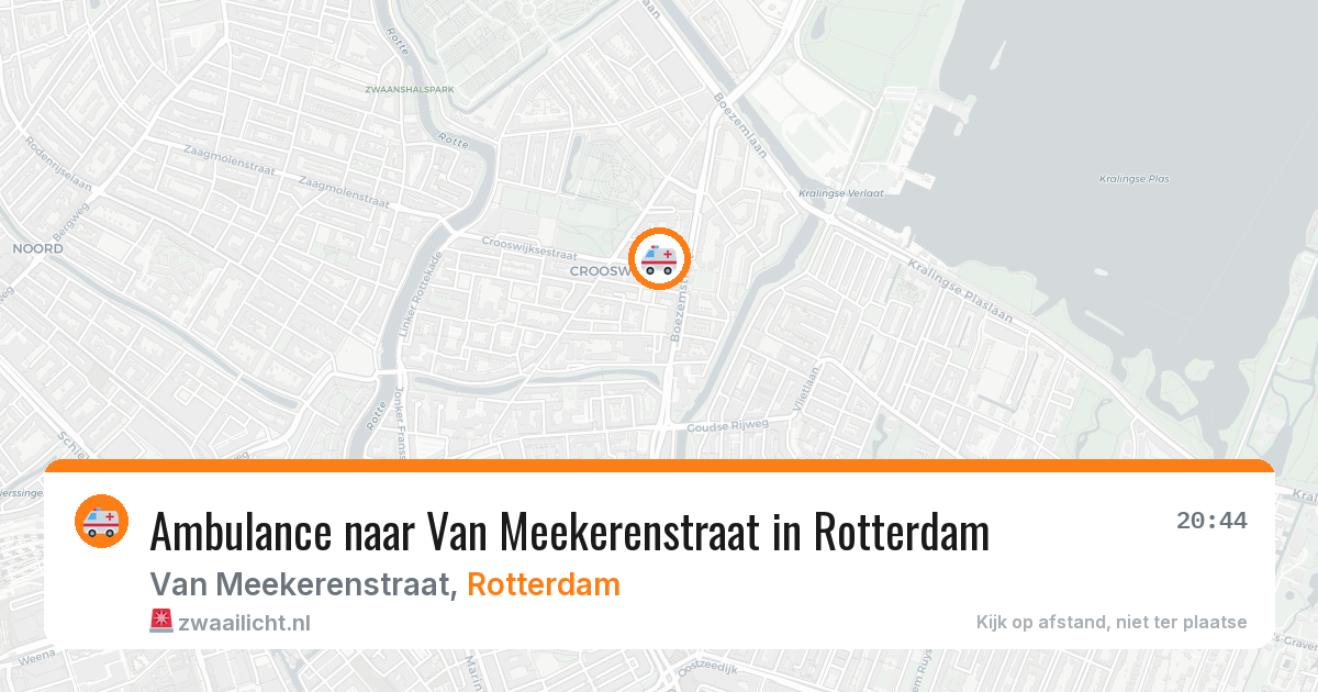 Ambulance naar Van Meekerenstraat in Rotterdam — 1 jul 2026