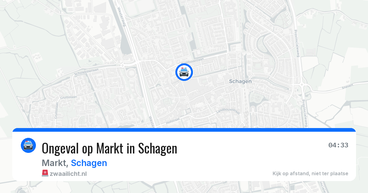 Ongeval op Markt in Schagen — 22 mrt 2026