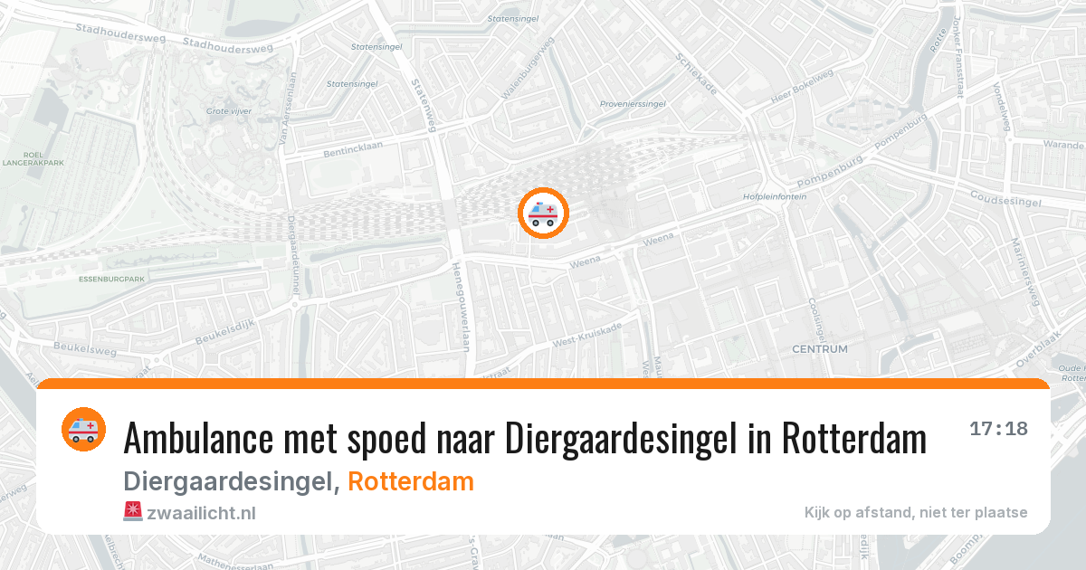 Ambulance met spoed naar Diergaardesingel in Rotterdam — 10 apr 2026
