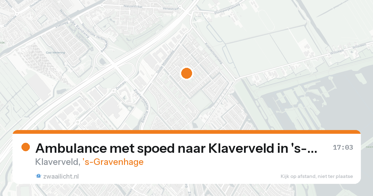 Ambulance met spoed naar Klaverveld in 's-Gravenhage — 23 aug 2026