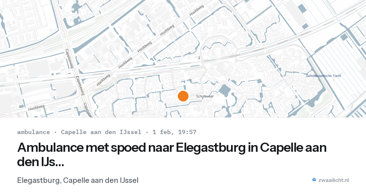 Ambulance met spoed naar Elegastburg in Capelle aan den IJssel — 1 feb 2026