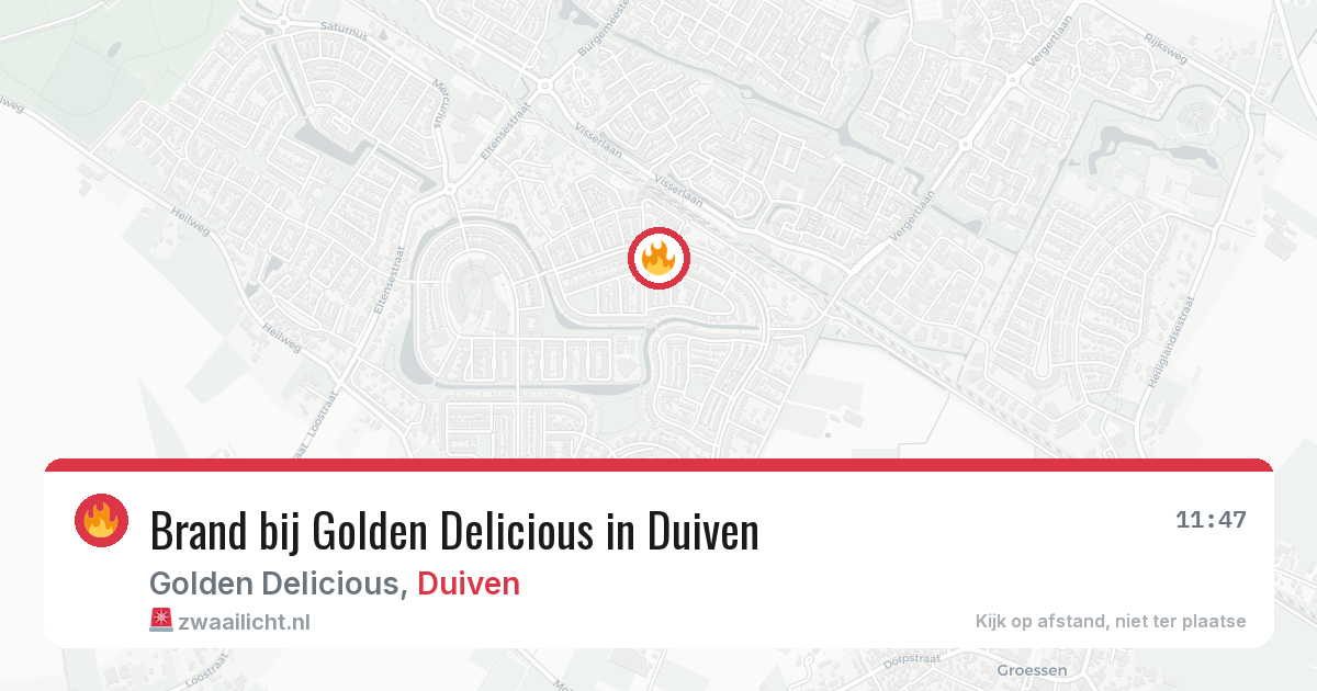 Brand bij Golden Delicious in Duiven — 6 feb 2026