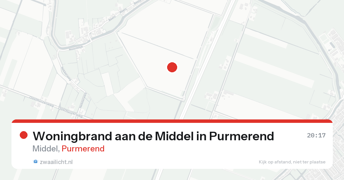 Woningbrand aan de Middel in Purmerend — 1 mrt 2026