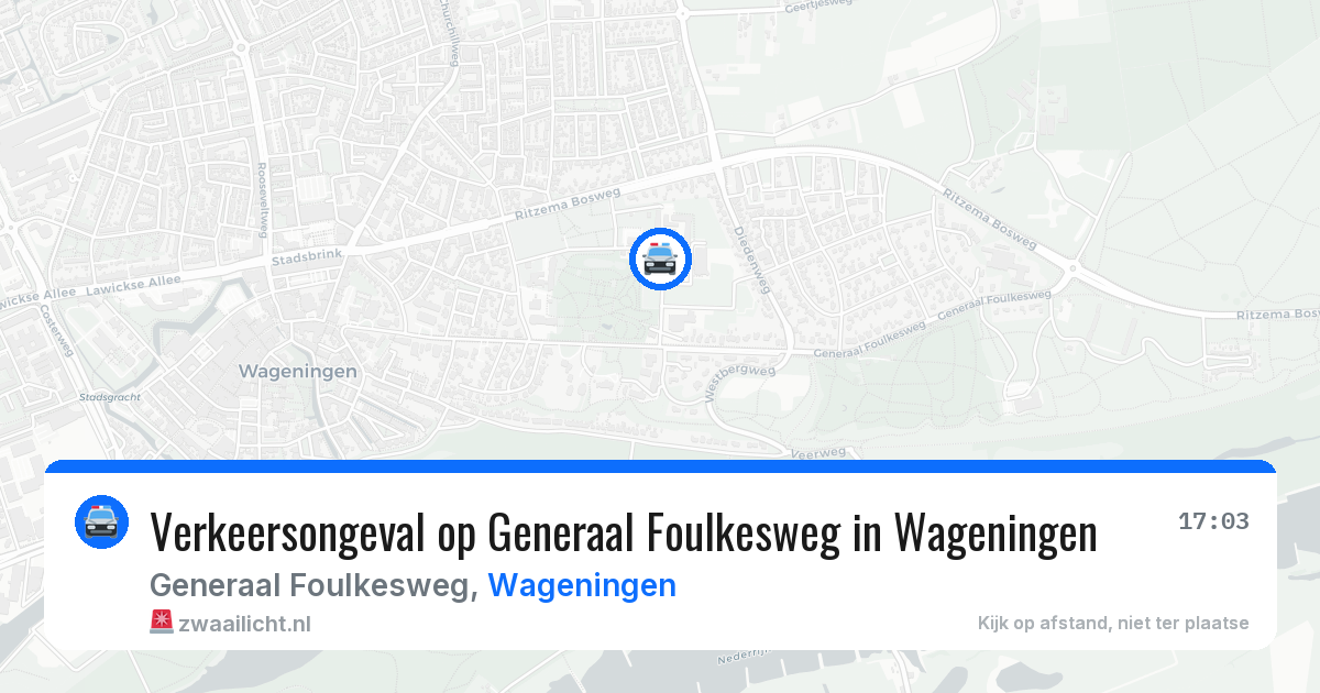 Verkeersongeval op Generaal Foulkesweg in Wageningen — 22 mei 2026
