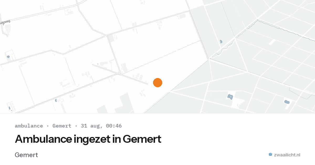 Ambulance ingezet in Gemert — 30 aug 2026