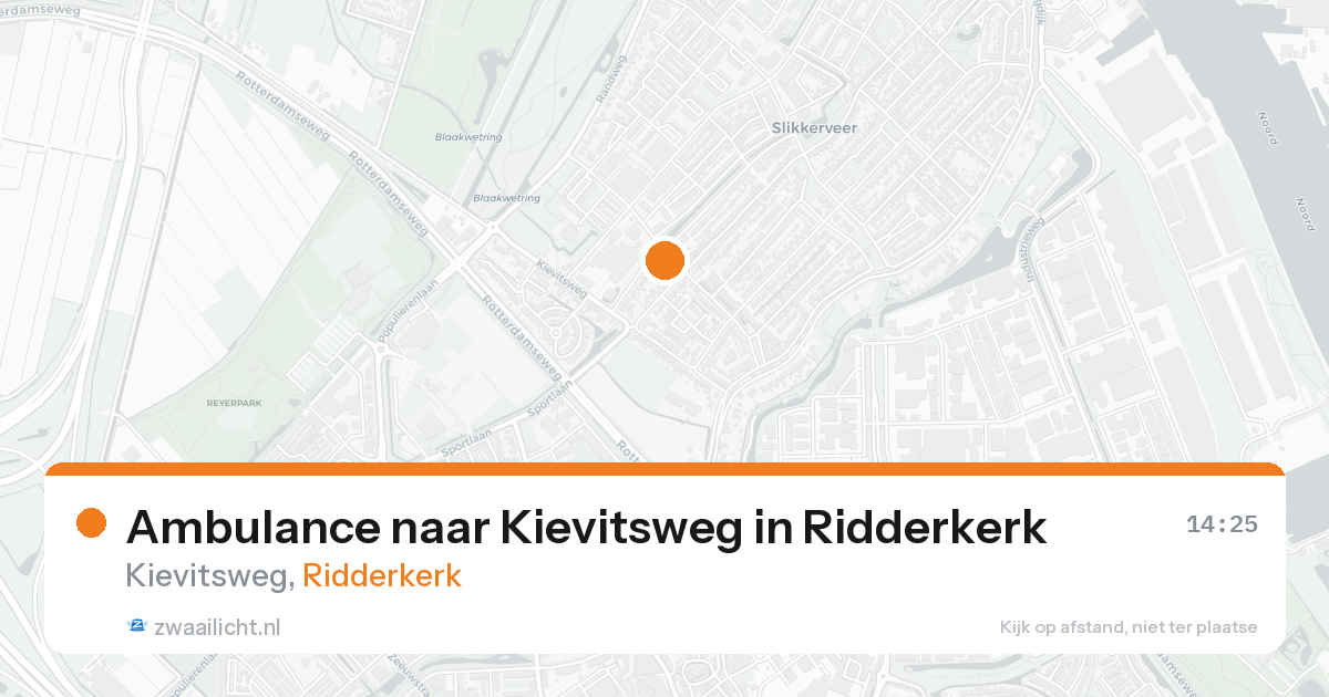 Ambulance naar Kievitsweg in Ridderkerk — 23 mrt 2026