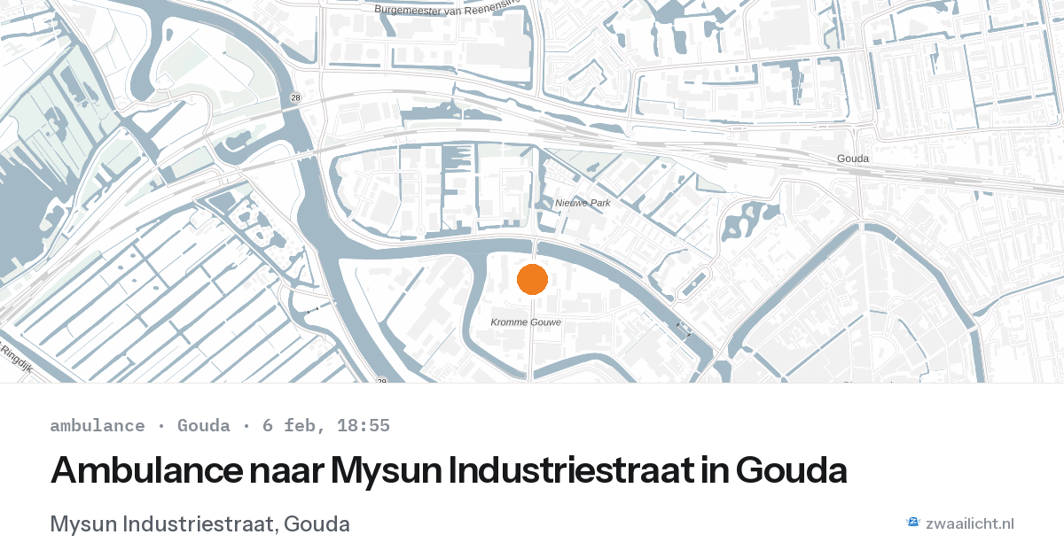 Ambulance naar Mysun Industriestraat in Gouda — 6 feb 2026