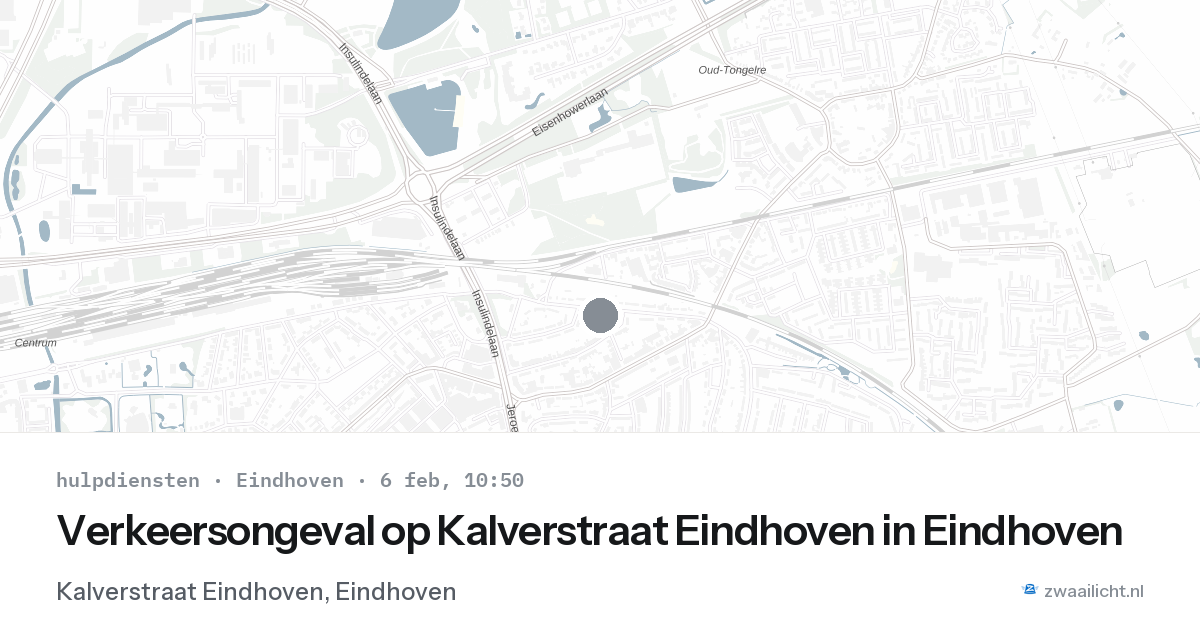 Verkeersongeval op Kalverstraat Eindhoven in Eindhoven — 6 feb 2026