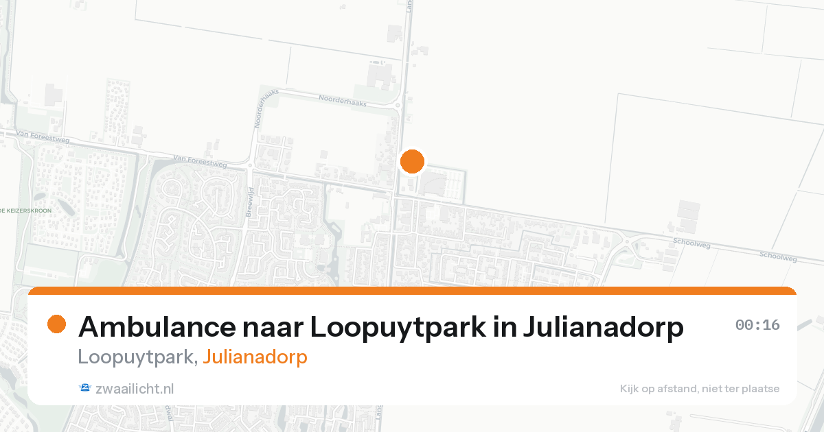 Ambulance naar Loopuytpark in Julianadorp — 21 aug 2026