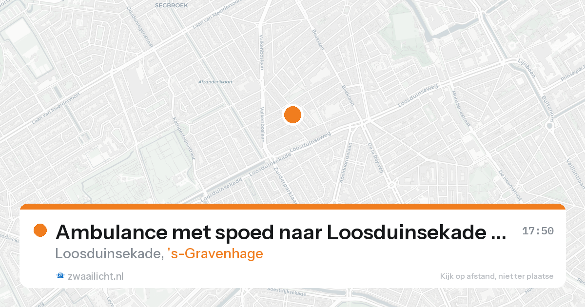 Ambulance met spoed naar Loosduinsekade in 's-Gravenhage — 15 aug 2026
