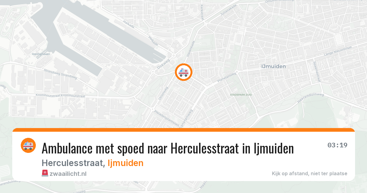 Ambulance met spoed naar Herculesstraat in Ijmuiden — 13 jun 2026