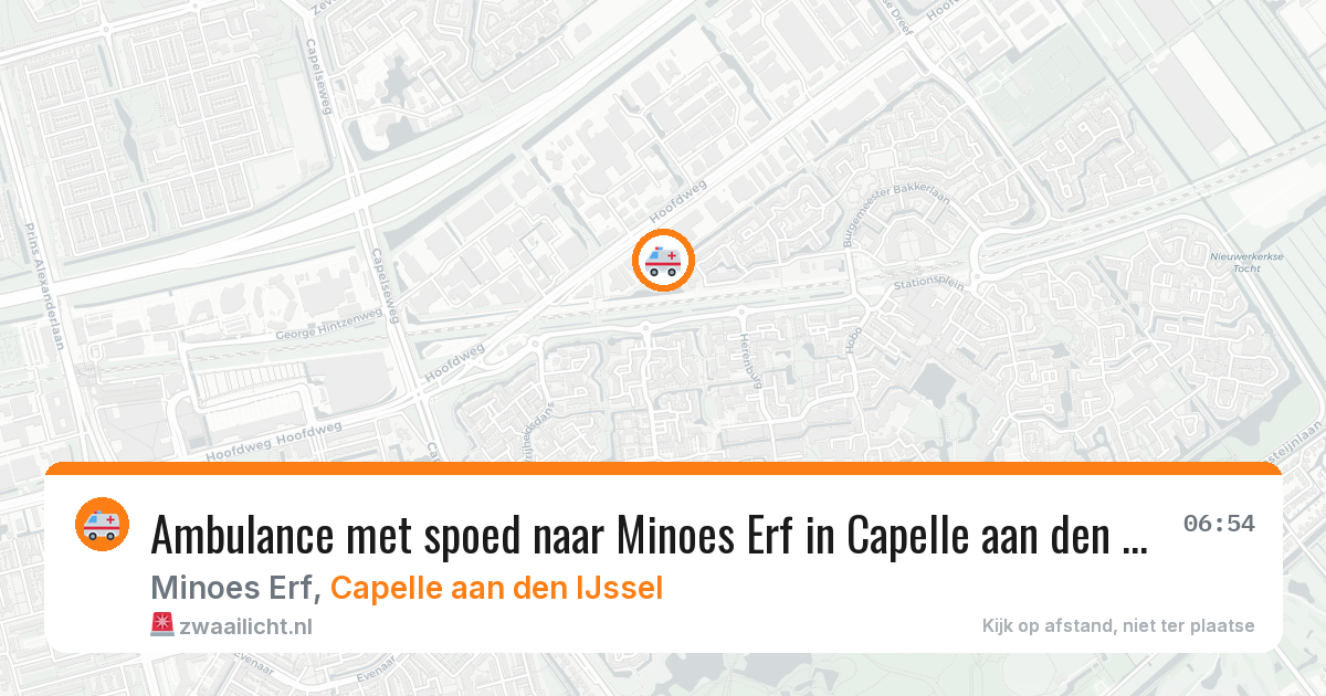 Ambulance met spoed naar Minoes Erf in Capelle aan den IJssel — 1 aug 2026
