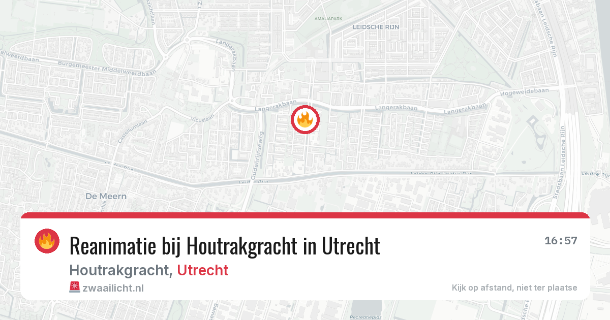 Reanimatie bij Houtrakgracht in Utrecht — 7 feb 2026