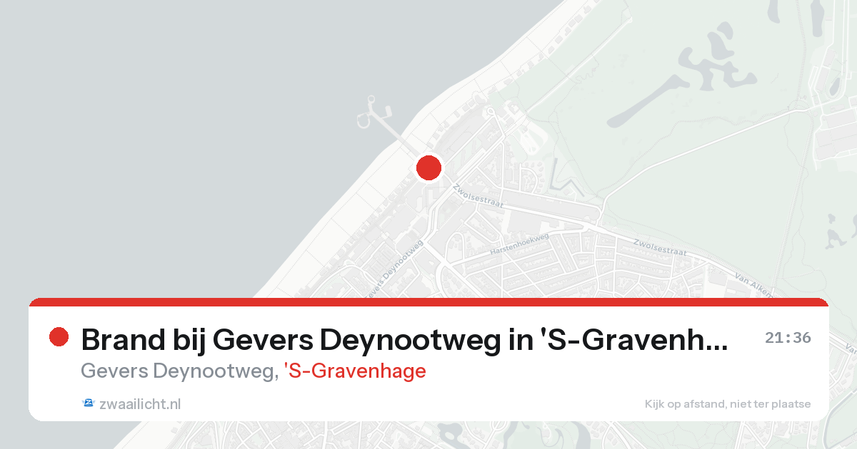 Brand bij Gevers Deynootweg in 'S-Gravenhage — 19 aug 2026
