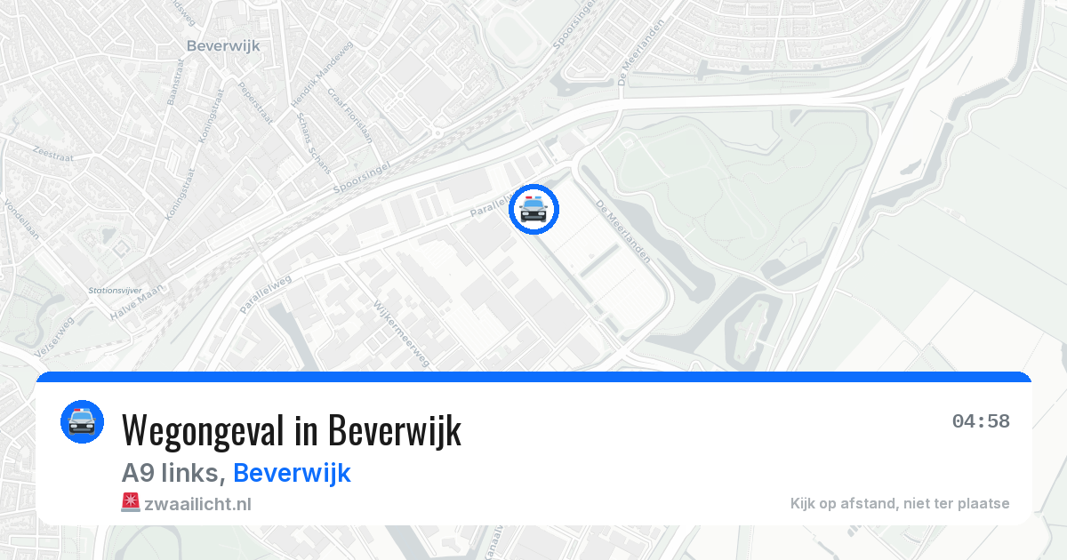 Wegongeval in Beverwijk — 4 jul 2026