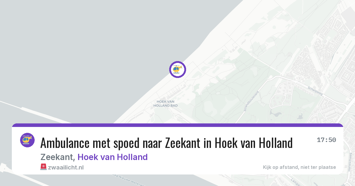 Ambulance met spoed naar Zeekant in Hoek van Holland — 9 jul 2026