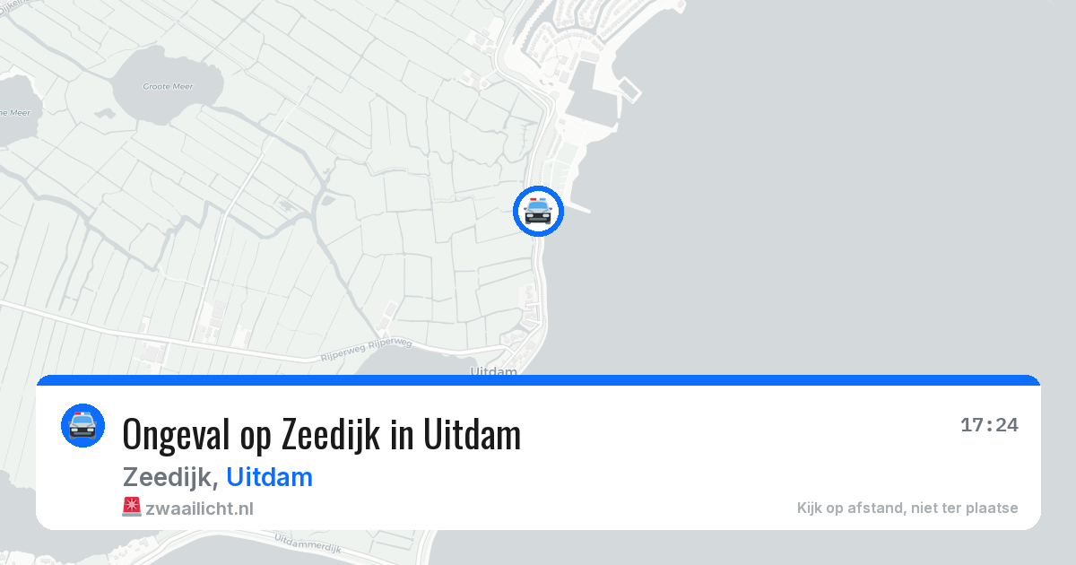 Ongeval op Zeedijk in Uitdam — 27 mei 2026