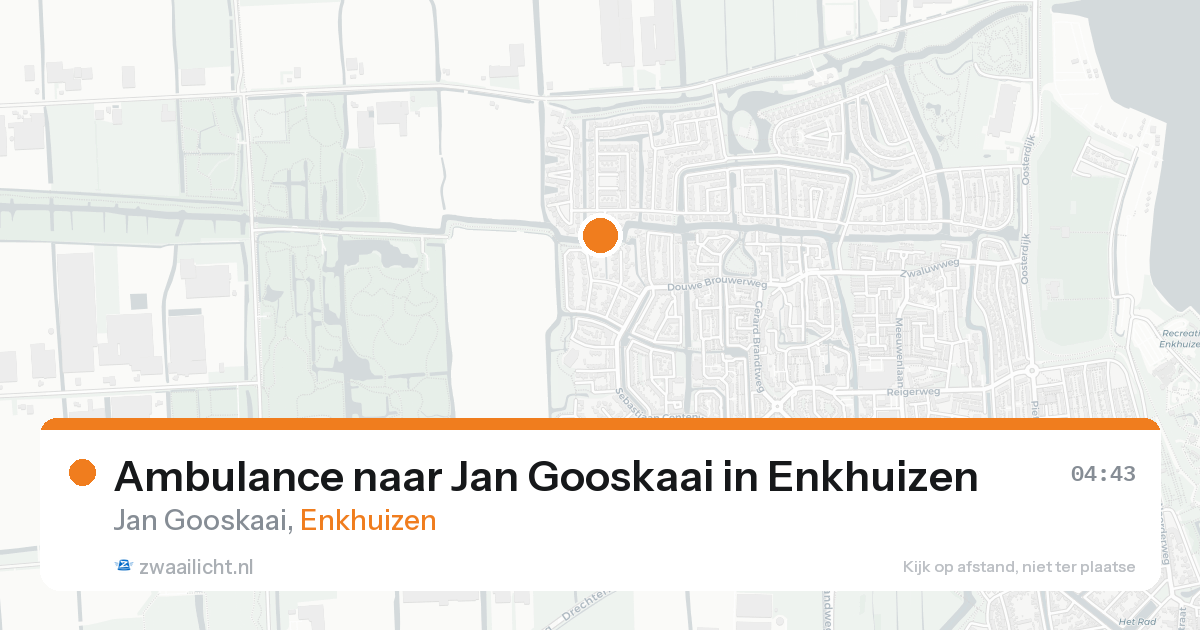 Ambulance naar Jan Gooskaai in Enkhuizen — 31 jan 2026