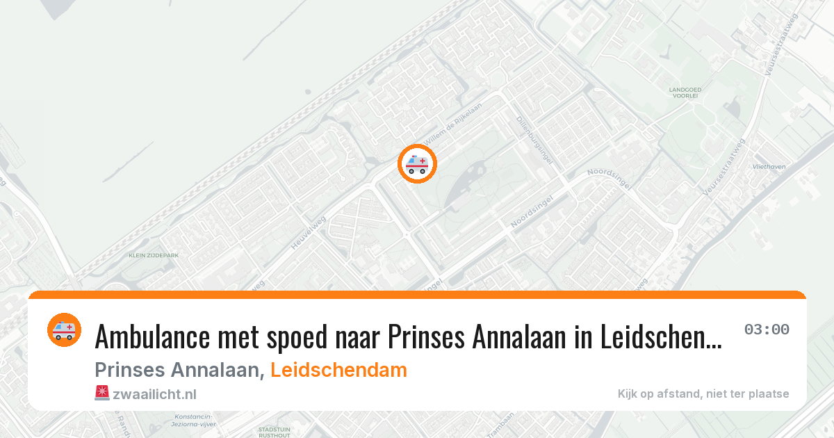 Ambulance met spoed naar Prinses Annalaan in Leidschendam — 13 aug 2026
