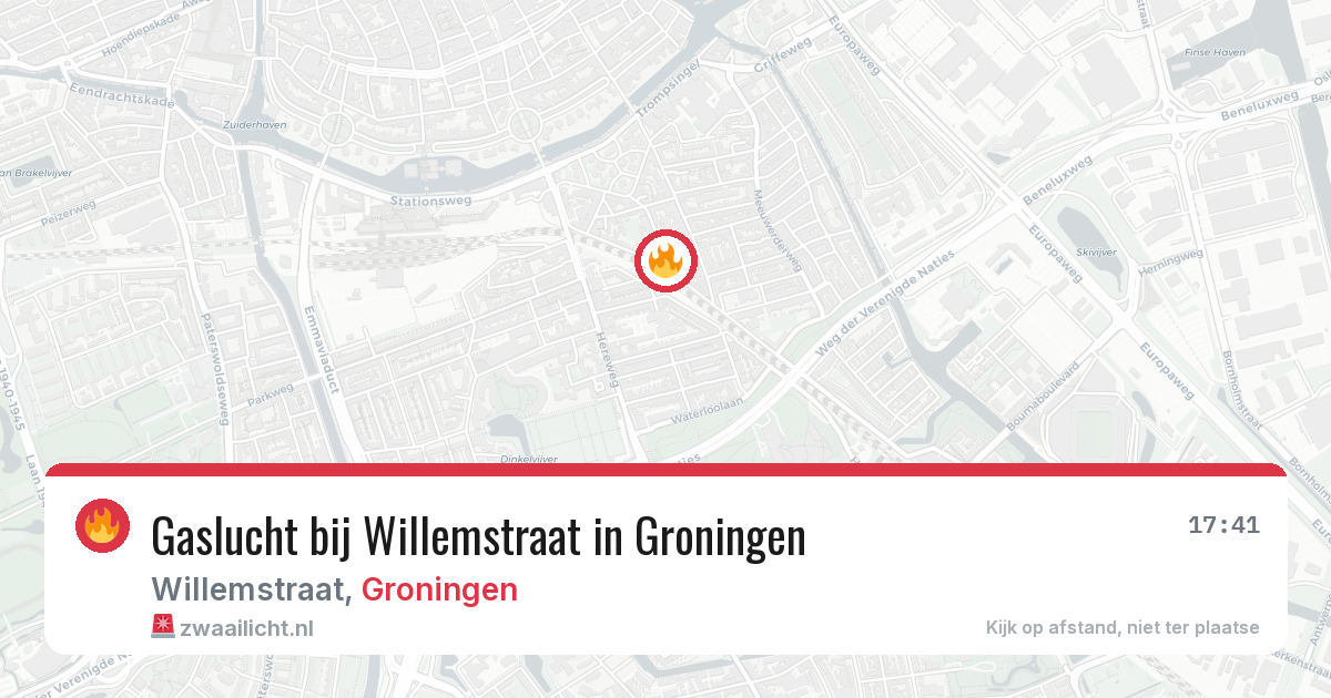 Gaslucht bij Willemstraat in Groningen — 8 apr 2026