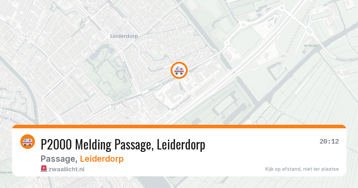 P2000 Melding Passage, Leiderdorp — 10 aug 2026