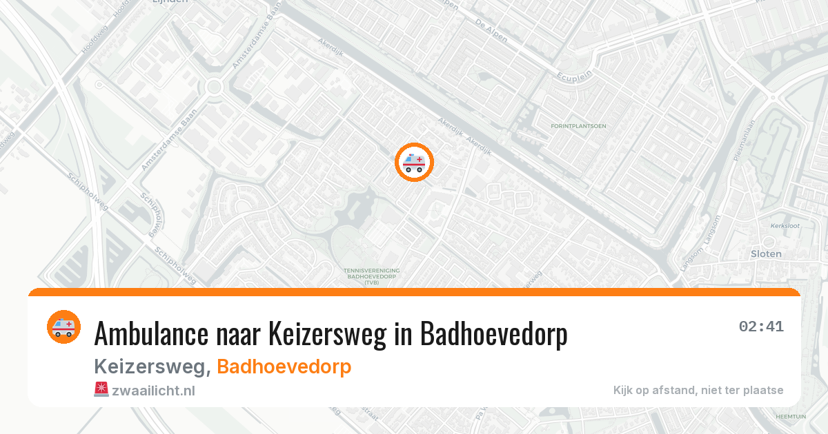 Ambulance naar Keizersweg in Badhoevedorp — 23 apr 2026