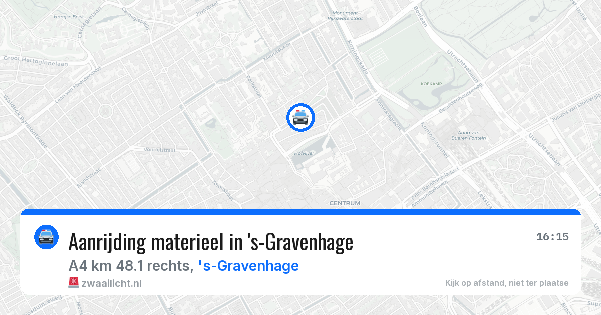 Aanrijding materieel in 's-Gravenhage — 11 jun 2026