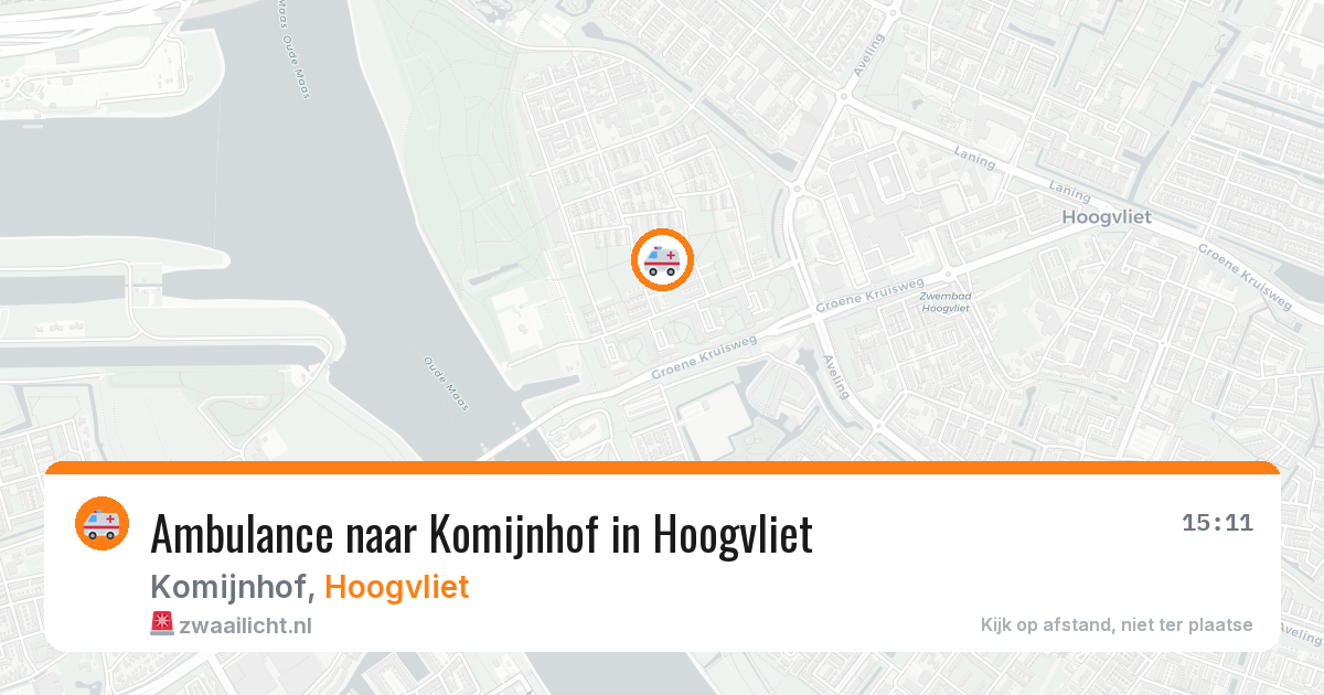 Ambulance naar Komijnhof in Hoogvliet — 14 mrt 2026