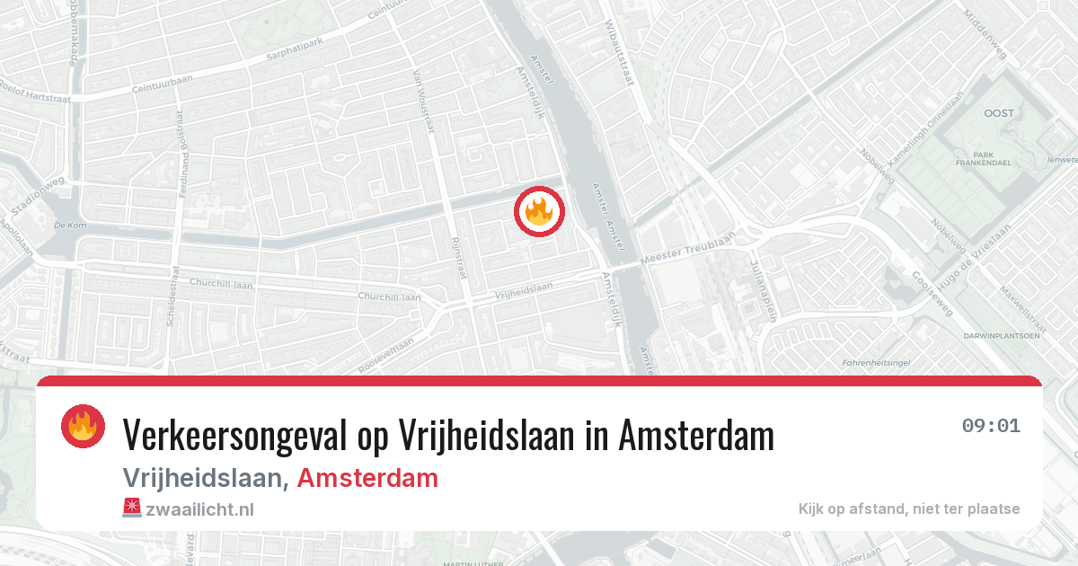 Verkeersongeval op Vrijheidslaan in Amsterdam — 4 mei 2026