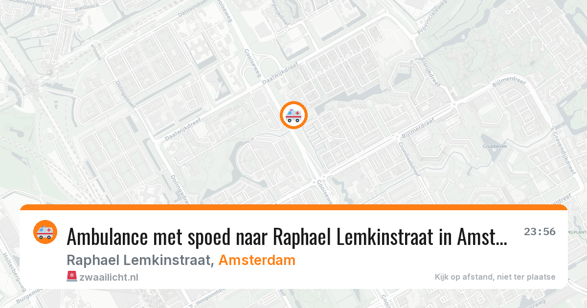 Ambulance met spoed naar Raphael Lemkinstraat in Amsterdam — 14 mrt 2026