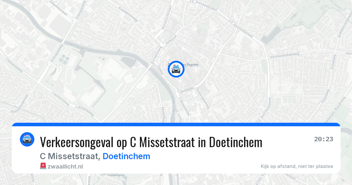 Verkeersongeval op C Missetstraat in Doetinchem — 1 aug 2026