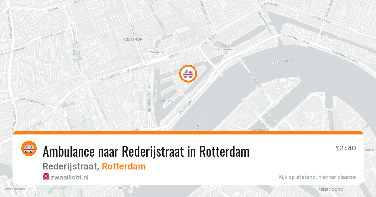 Ambulance naar Rederijstraat in Rotterdam — 27 apr 2026