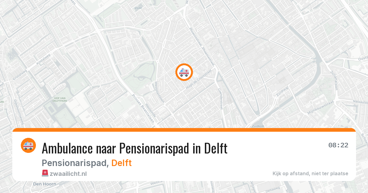 Ambulance naar Pensionarispad in Delft — 12 jun 2026