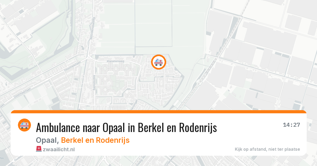Ambulance naar Opaal in Berkel en Rodenrijs — 27 mei 2026